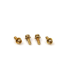 Gold plated sems screws with washers